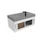 Castello Usa Thames 36-inch White Vanity Set with Gray Top and Black Handles CB-MC-36W-BL-20146-GR - alternate 3